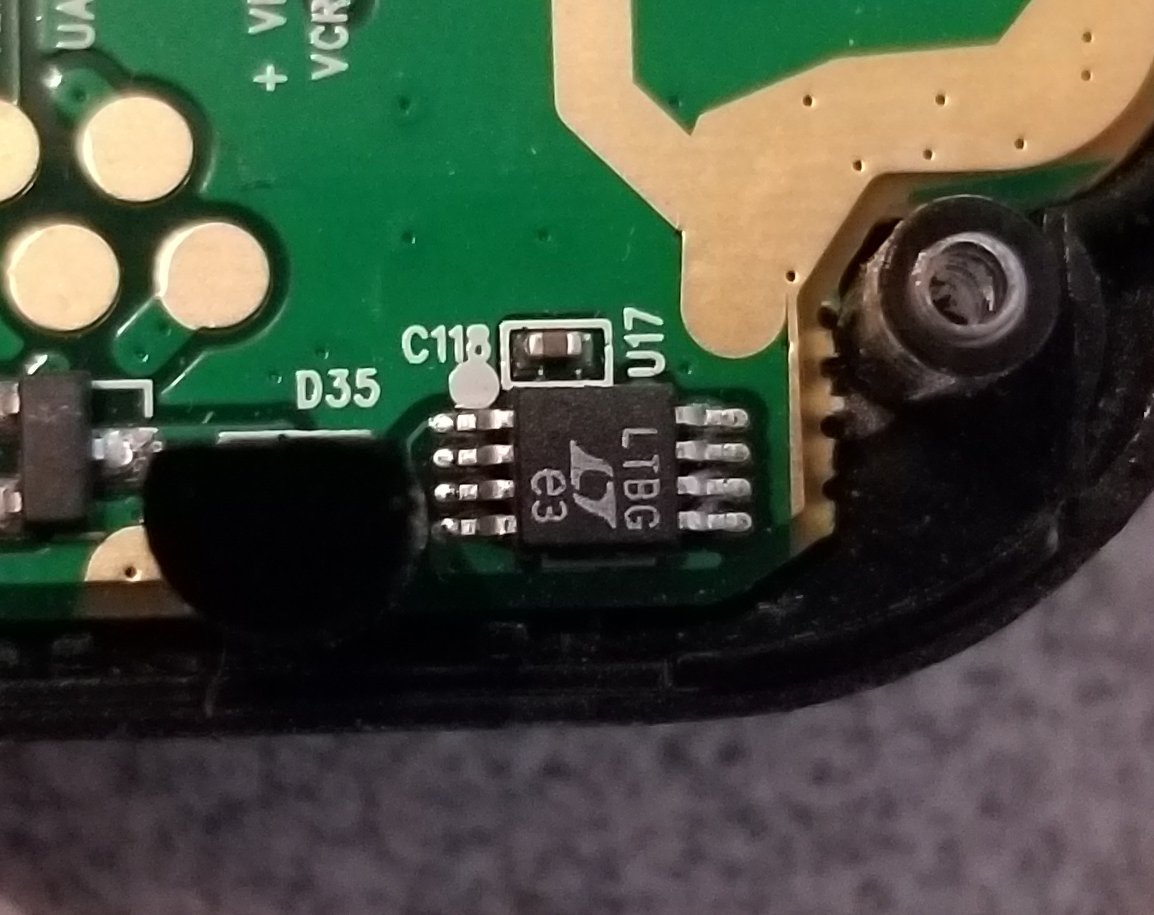 This little chip here has very little info on it.But it's an "LTBG" from Linear Technologies.Possibly an IR transceiver? But given Linear's labeling, it could also be a DC converter, ADC, or op-amp.