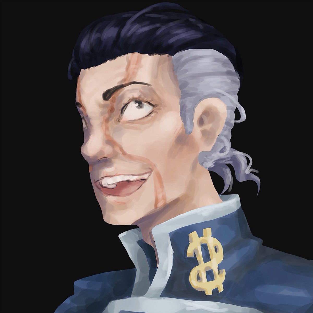 hexmaniaccoda's tweet photo. Quick hour and a half painting of my boy Okuyasu Nijimura cuz I love him. https://t.co/TGqyEPh8wp
