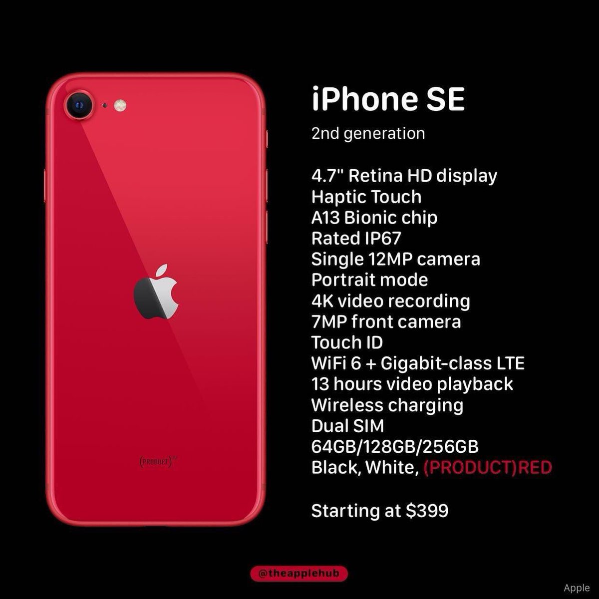 MMustafaRasheed's tweet photo. iPhone SE 2nd generation overview. 
Something new 🔥🔥

#Apple #iPhoneSE #AppleHub #iphone #A13 #Bionicchip #productred https://t.co/SqsOKac5Vv