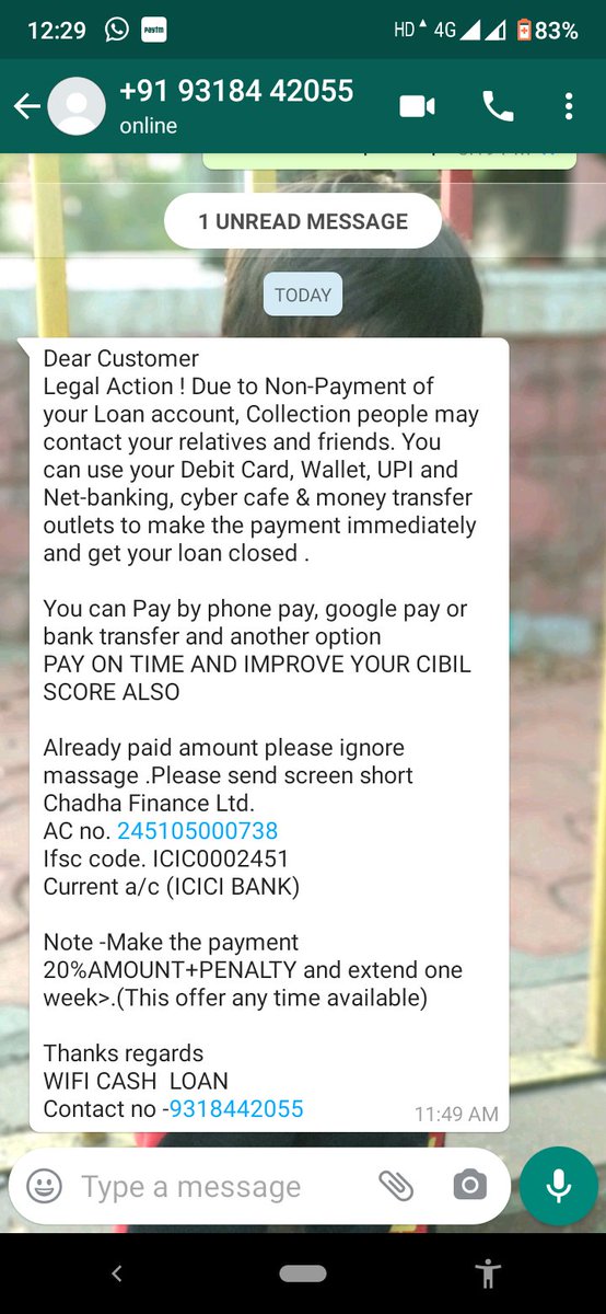 Faddy1992's tweet photo. #wificash @Robocash1 @PayMeIndia #instarupee
Every one is harassing by calls by emails by msg plz stop this i will pay after lockdown
Abhi h bhai paise kaha se du
@RBI @narendramodi @ArvindKejriwal @ZeeBusiness @aajtak @ravishndtv
#OperationHaftaVasooli @nsitharaman @FinMinIndia https://t.co/JJzATJDcAm