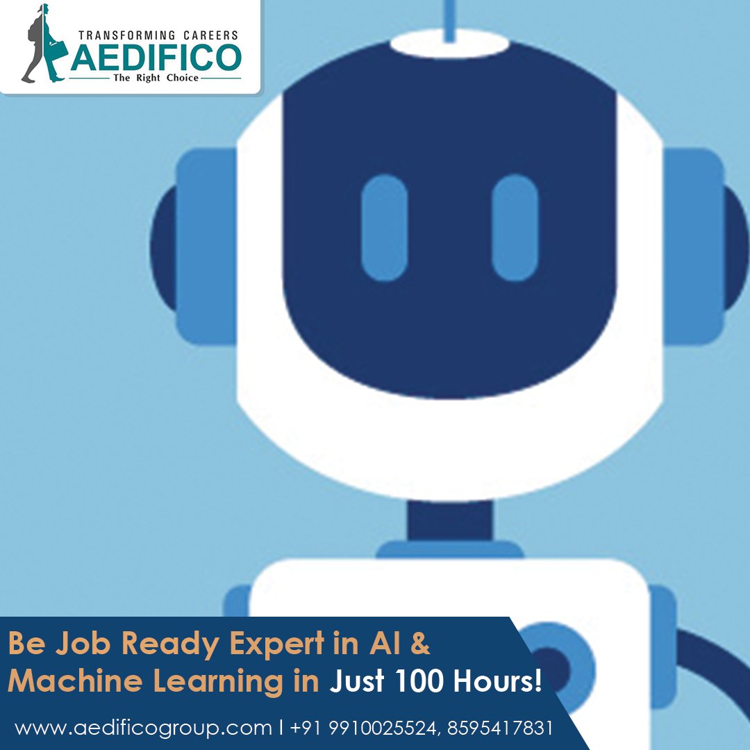 SonamHelp's tweet photo. Be #Job Ready #Expert in #ArtificialIntelligence (#AI) &amp; #MachineLearning (#ML) in Just 100 Hours!
Seems impossible? But not with #AedificoTech - A Pioneer in AI, ML, #Python &amp; #IT #Training #Courses!
Limited Slots Available for #Free #Online #Demo #Class!
9910025524, 8595417831 https://t.co/8FxD4RfaQE