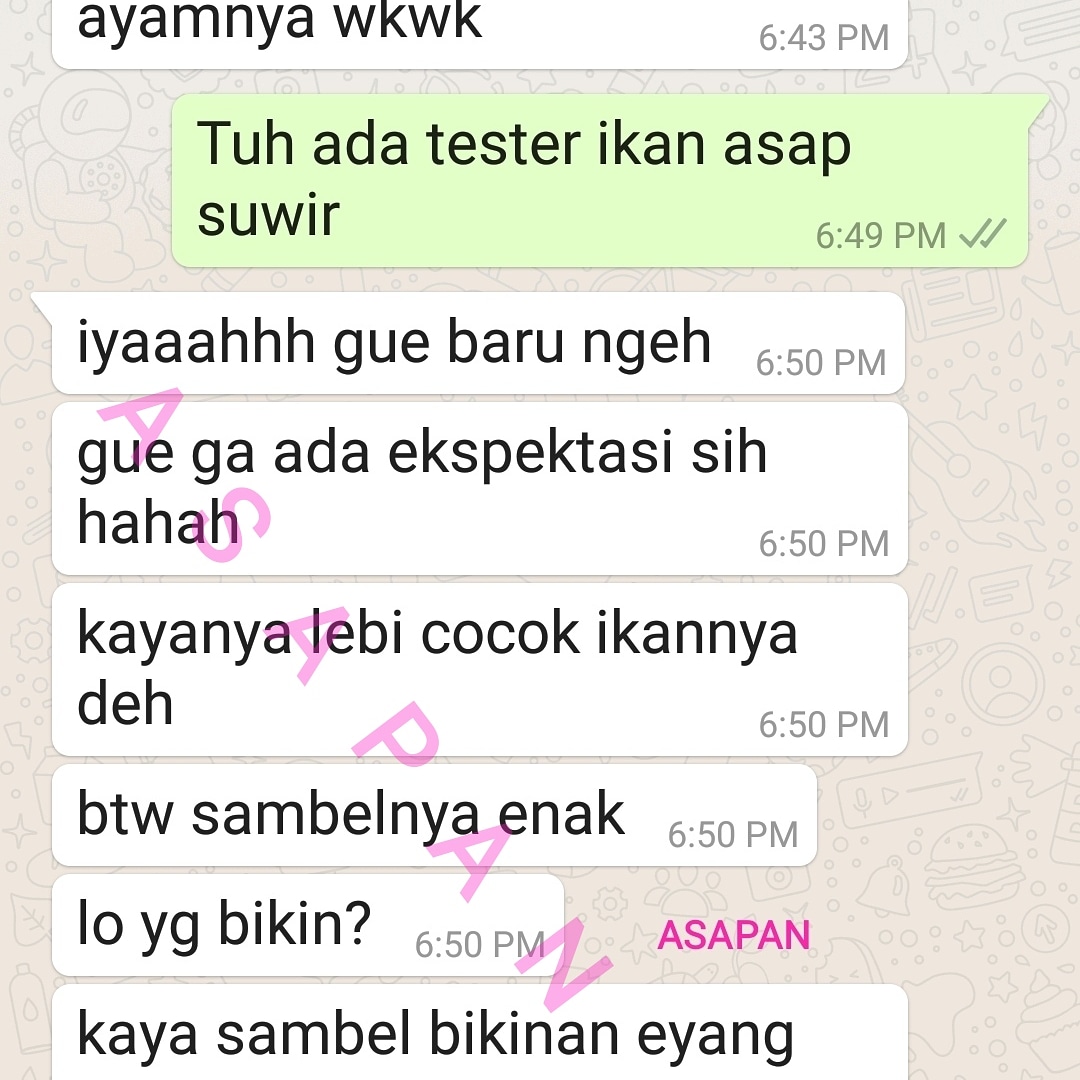 Asapan10's tweet photo. Sebagian review untuk batch terakhir PO ayam asap dari konsumen yang puas. Semoga bisa improve lagi ke depannya 

Twitter please do your magic https://t.co/y6sNYc7eHc