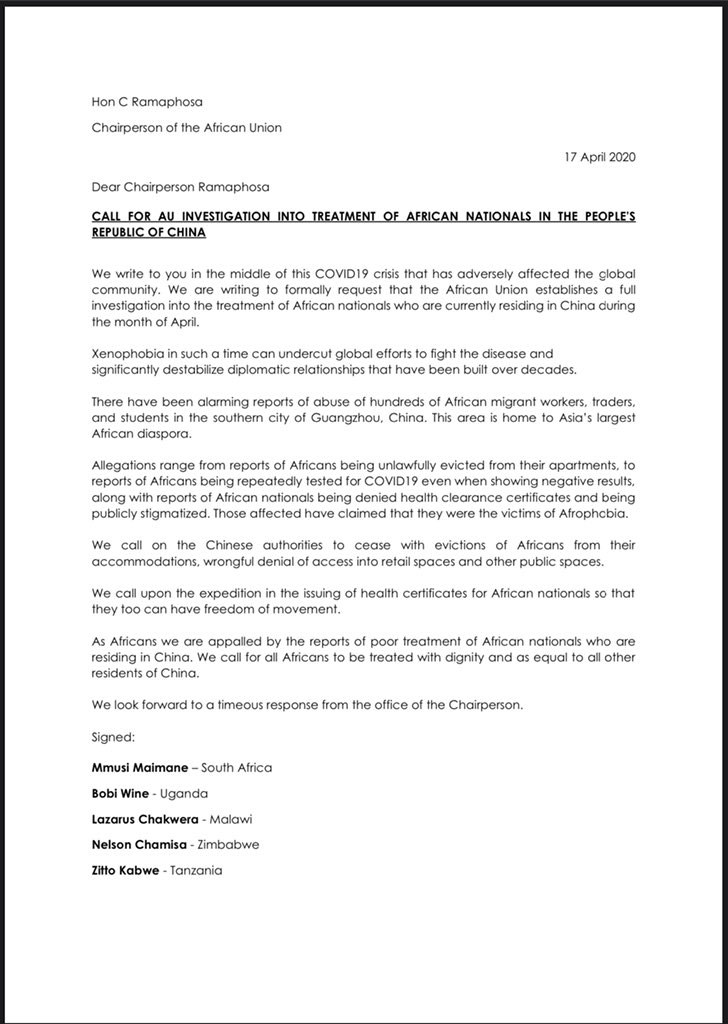 MmusiMaimane's tweet photo. We call on @CyrilRamaphosa Chairperson of the @_AfricanUnion to take action. https://t.co/rZCf7OSCOD