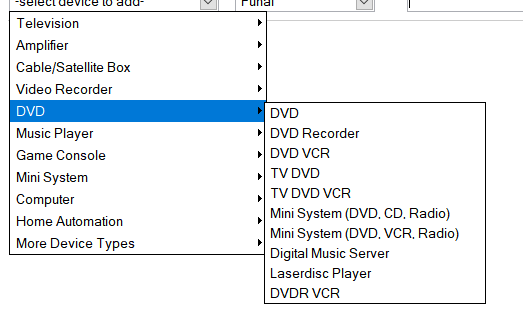 I got the software connected, finally.Fun part: it has laserdisc players in the database, but it puts them under "DVD"