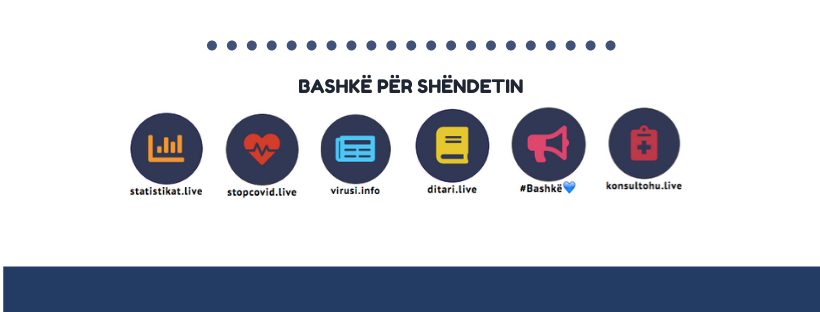 Vizitoni Platformat👩‍💼
-TESTOHU c19t.live
-INFORMOHU virusi.info
-ANALIZO statistikat.live
-DITI PANDEMISE ditari.live
-PARANDALO: stopcovid.live
-KONSULTOHU konstultohu.live 
-KOMUNA IME: vushtrri.live