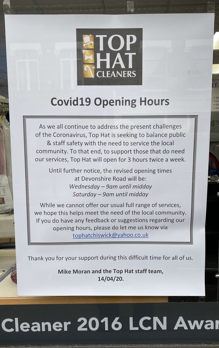 Morning all, open and ready for you.
We’re open Wednesday and Saturday 9-12 at the Chiswick shop and 9-12 at our Hammersmith branch