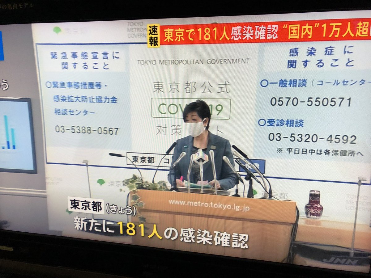 林 志行 Twitterissa 武漢肺炎 第28章 東京都 速報 181人の感染確認 マスクがでかい でも カッコいい 気を遣ってる 赤江珠緒さん 陽性 娘さんは 陰性 旦那さんは 報道ステーションで 既に陽性判明 完治したら経験を伝えたい