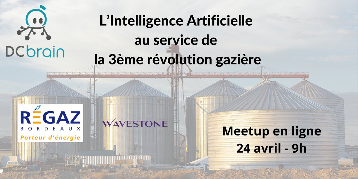 DCbrain_feed's tweet photo. Le prochain #MeetupDCbrain se tient en ligne !
Nous vous invitons à rejoindre nos intervenants autour du thème "L'IA au service de la 3ème révolution gazière" ce vendredi 24 avril à 9h pour bien commencer la journée !
Inscription gratuite ici : https://t.co/KyMmfRqnQE https://t.co/UjOYVZxxDr