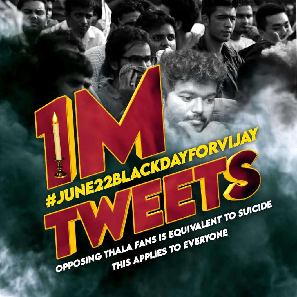 1M tweets 😎🚶‍♂️

#June22BlackdayForVijay

#Valimai #ValimaiDiwali
