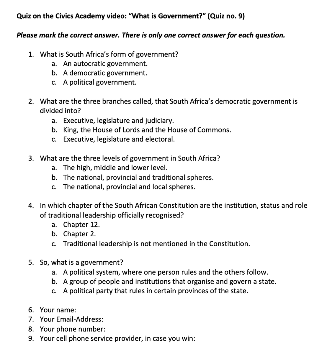 Civics Academy Have A Look Now Quiz Still Open Until Tomorrow Lunch Time Civics Academy Have A Look Now Quiz Still Open Until Tomorrow Lunch Time