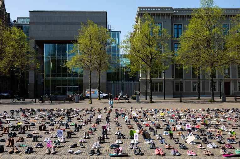 Corona klimaatprotest van Extinction Rebellion in Den Haag