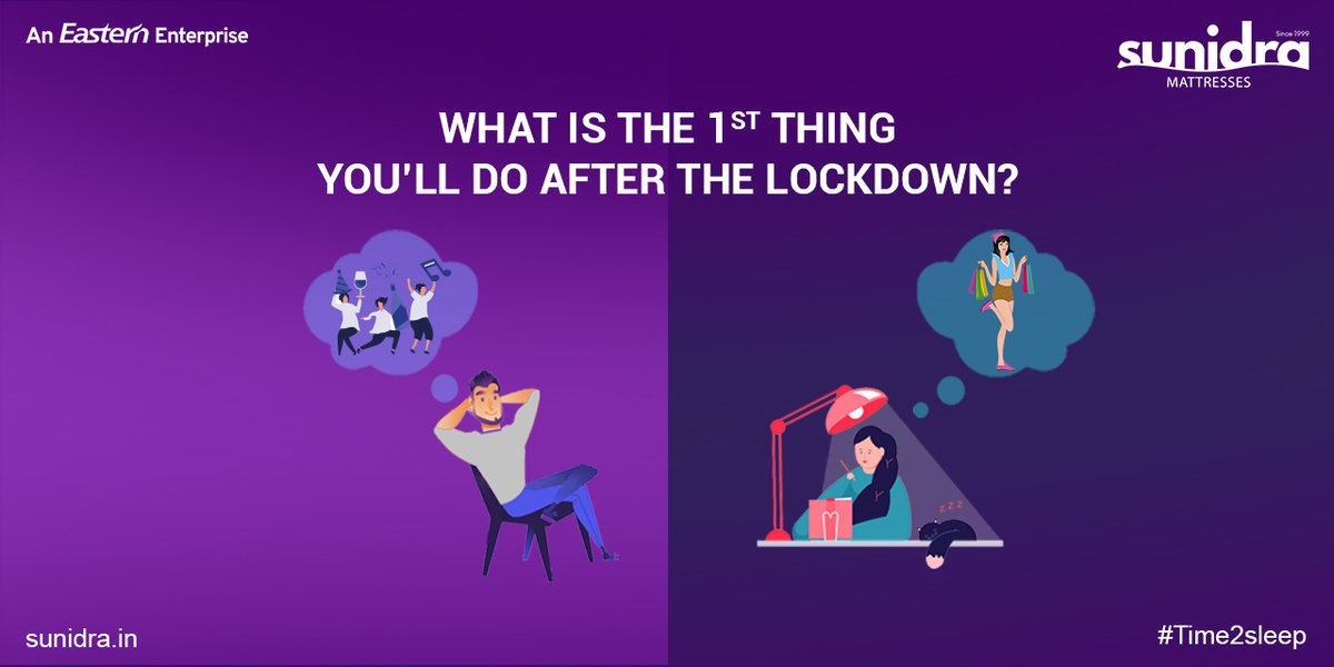 #ContestAlert
Let us know the first thing you wish to do after lockdown. The lucky winner stands a chance to win. Like, retweet and comment below...
#Covid_19 #coronavirus #Quarantine #QuarantineAndChill #QuarantineLife #Lockdown #Contest #AfterLockDown #Time2sleep #Sunidra