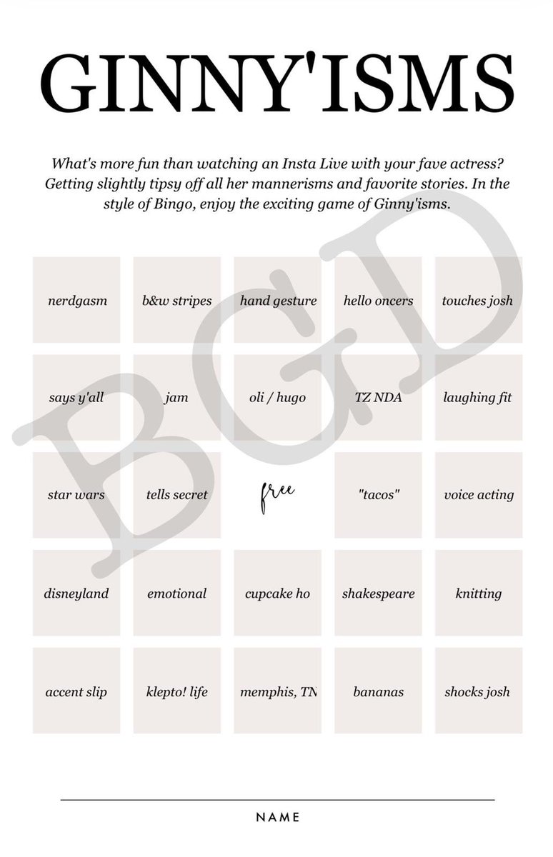 bgdrights's tweet photo. Hey @JoshDallas, we finished Joshisms, so study up! 😉 Here's another Ginnyisms card, too. Can't wait to see you both with @BaileeMadison! 💗 #SelfIsolateWithB https://t.co/HytN6yMBEv