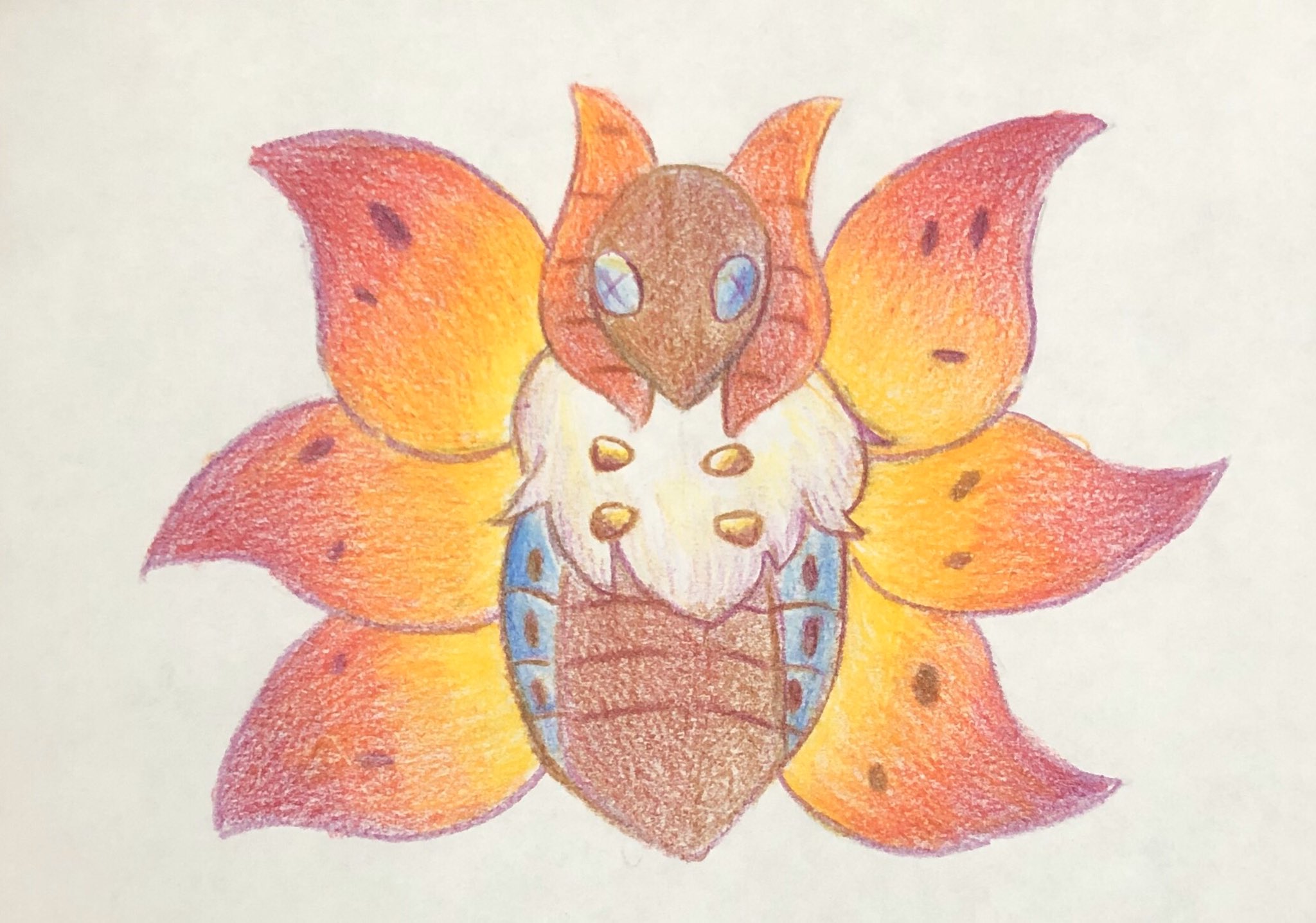 はらぺこ ウルガモス Bw2の相棒ポケモン 名前はもみじ 旅パで虫統一使ってた時の最強ポケモンでした 好きすぎて見ずに描けるようにもなった 孵化作業でお世話になるけど相手にすると怖いポケモン 舞われて負けたことも多々経験あり 思い出