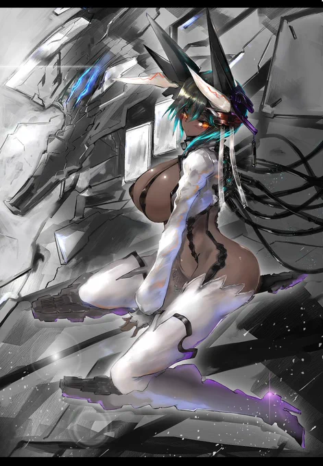 #新規フォロワーさん向けに過去作を上げてみる
オリジナルでは褐色やメカ描く… 