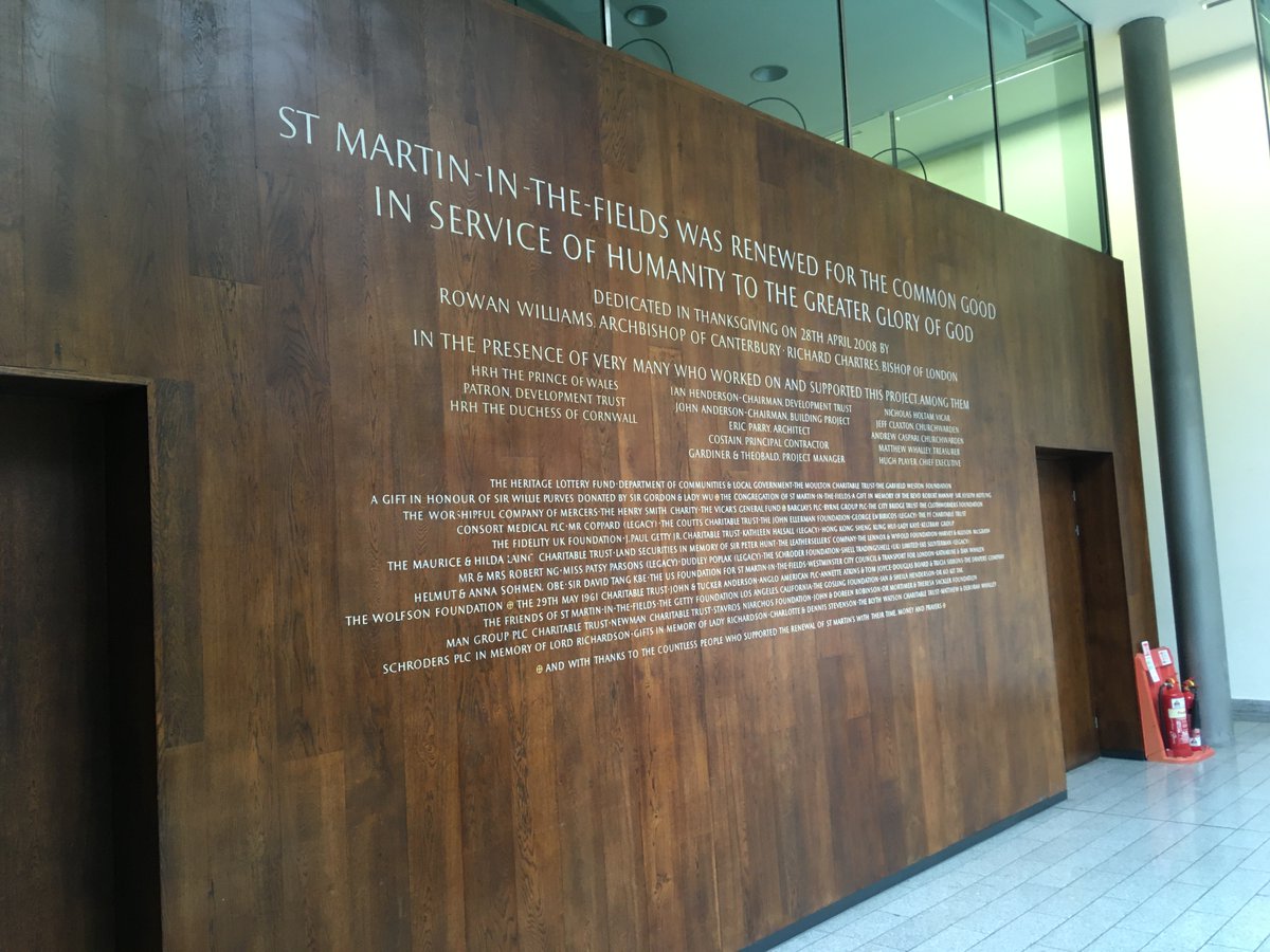 The renovation of St Martin& #39;s  @smitf_london cost an awful lot of money, and we had many donors.