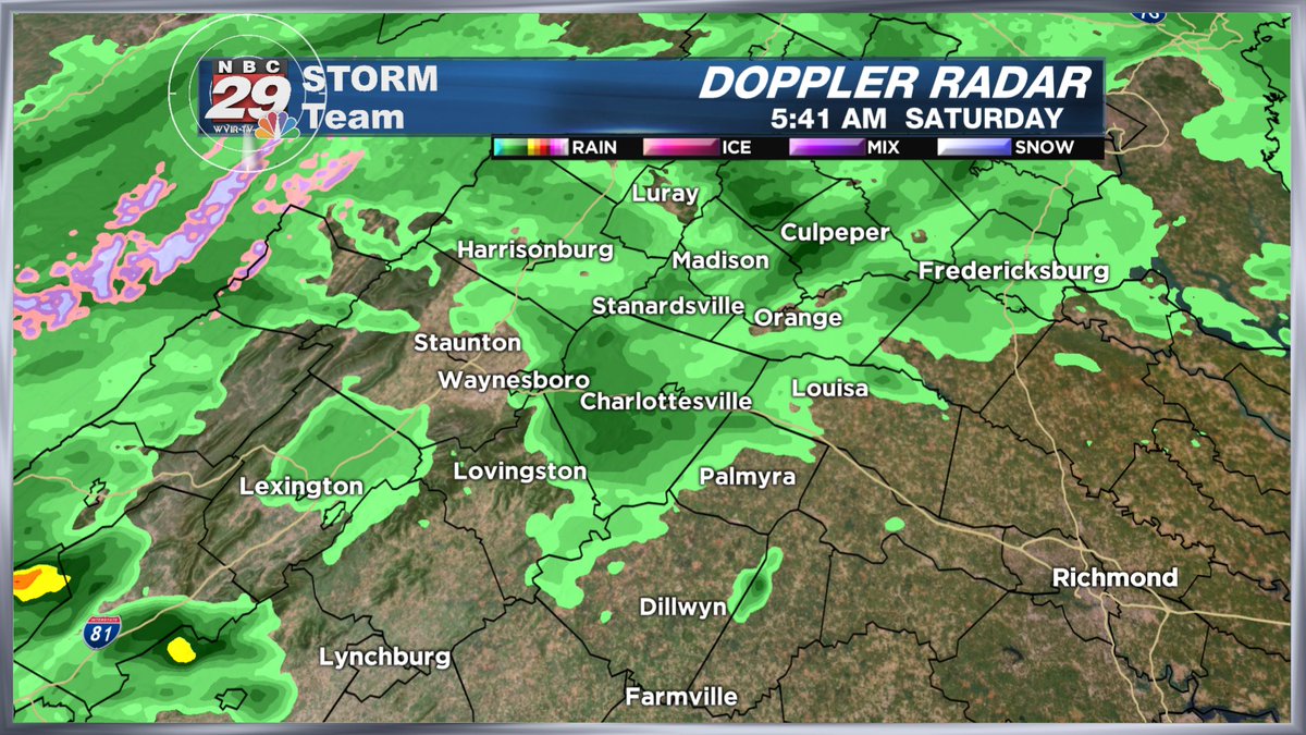 Rain showers over the region to start this Saturday morning.  Meteorologist Josh Fitzpatrick (<a href="/JoshFitzWx/">Josh Fitzpatrick ❄️</a>) will have your improving outlook starting at 7 AM on #NBC29.