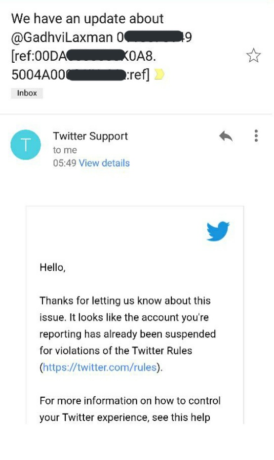 RIP case- 1054  @GadhviLaxman

22.6k a/c swaha! 😎

Suspended by- Twitter

Category - Namorogi Bhakt/ lsIam0ph0be/ woman abuser

Reason- abuser & Hate-monger/ HMP teππ0πist

Reported by- Team BKJ