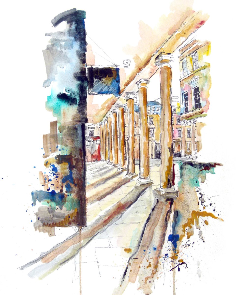 Today's painting for the #artistsupportpledge. Please DM me if you would like to purchase

Through the Colonnade // Pen and Wash on Paper // 40 x 30cm // £200 (plus P&amp;p)

#art #newart #painting #artist #penandwash #penart #watercolour #landscapepainting #architecture #buyart