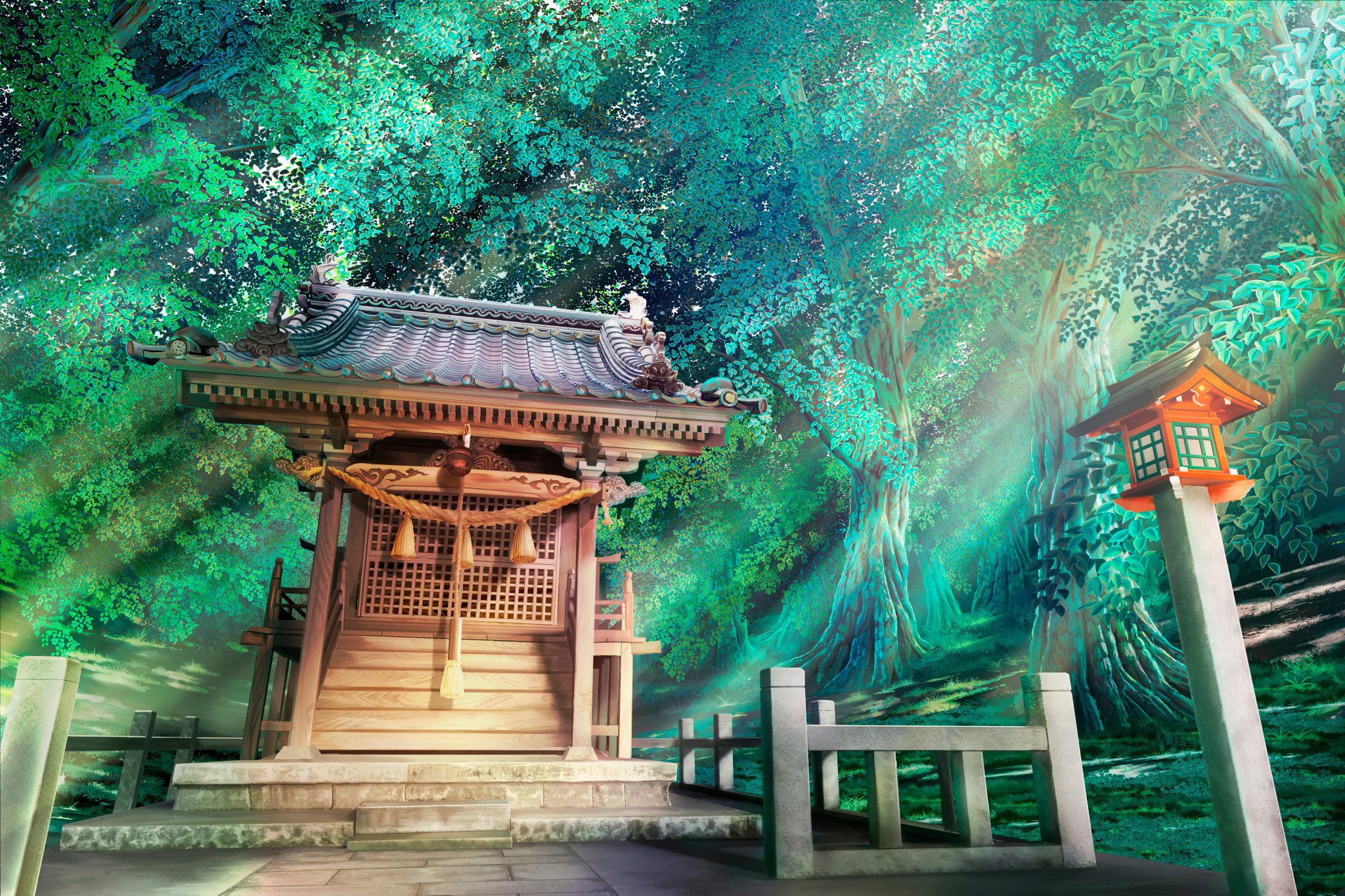 ハンカチ 過去絵 大分前に描いた神社のイラスト ハンカチ 過去絵 大分前に描いた神社のイラスト