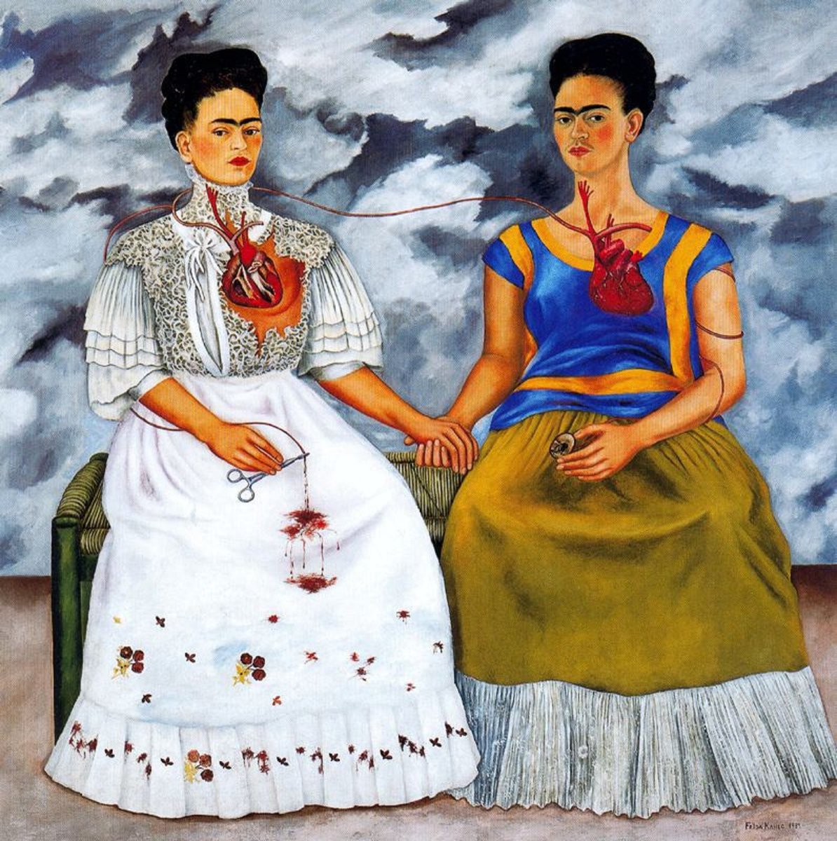 umut091315's tweet photo. By #FridaKahlo - #TwoFridas
#Painting #Watercolor_paint #Fashion #Dress #Art #Retro_style #Pattern #Costume_design #Illustration #Acrylic_paint #Style #Paint #Fashion_illustration https://t.co/sdbOb7EnsY