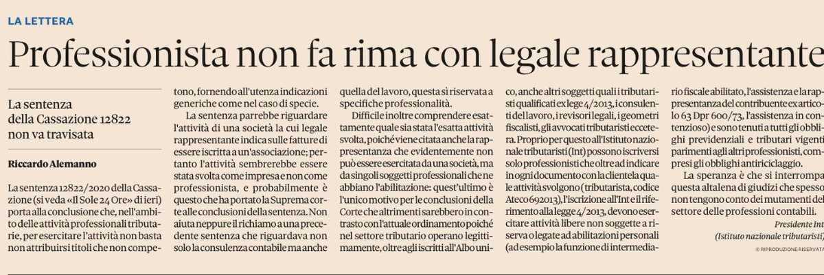 Grazie Presidente @richidj1 👏🏻 <a href="/IstTribint/">Ist.Naz.Tributaristi</a>