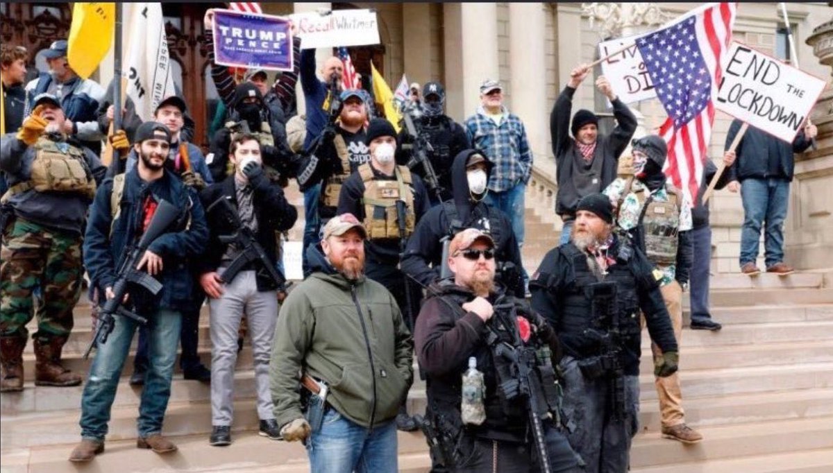 rglucks1's tweet image. Ce qui se passe aux Etats-Unis est inouï: un Président qui appelle les citoyens, armés, à « libérer » leur État et à désobéir à la puissance publique en pleine pandémie... Shakespeare aurait fait de cette folie une pièce géniale, espérons que les électeurs US y mettent vite fin.