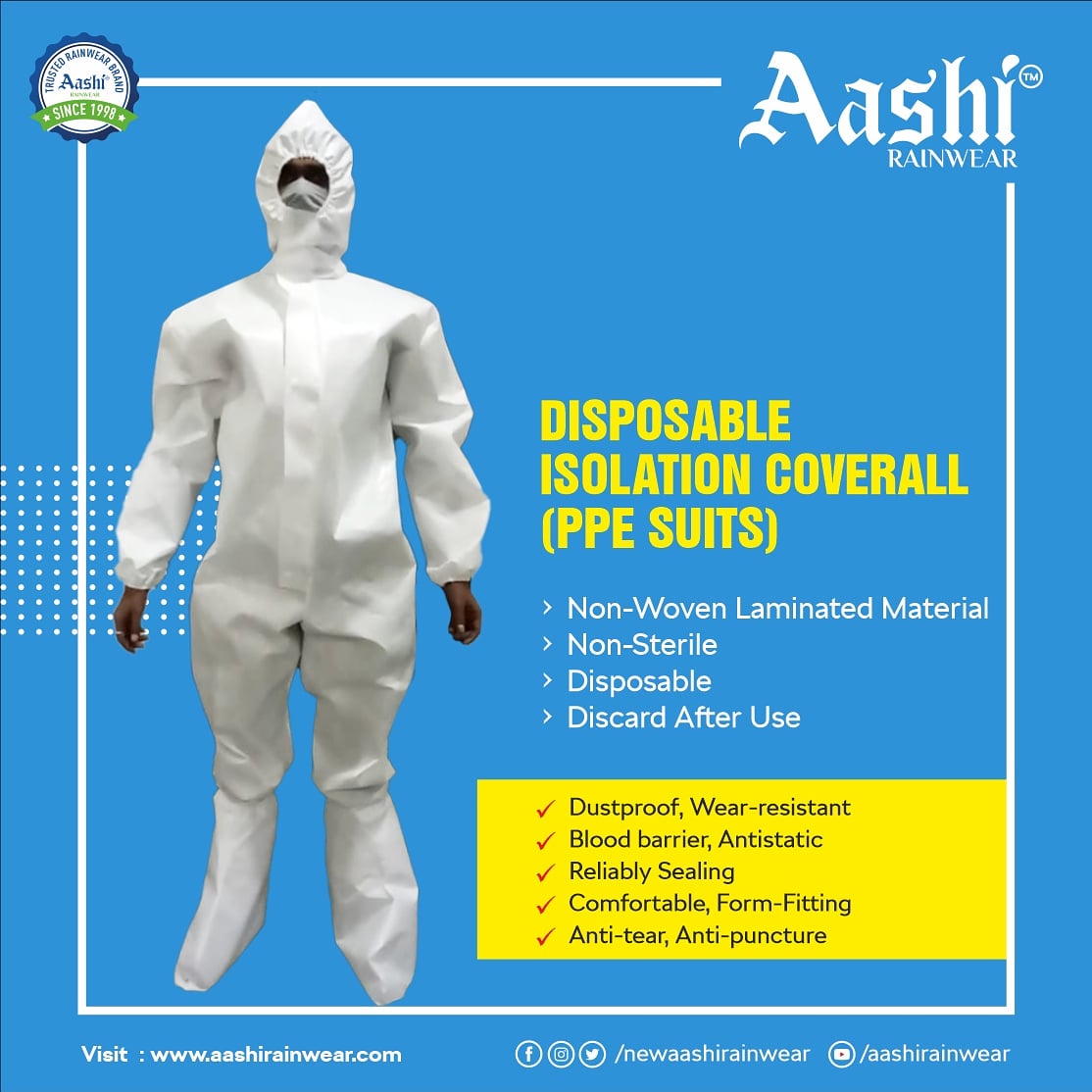 AASHIGROUP's tweet photo. Aashi Manufacturing of
DISPOSABLE ISOLATION COVERALL (PPE SUITS)
•  Non-Woven Laminated Material
•  Non-Sterile 
•  Disposable
•  Discard After Use
For Detail Call : +91 9879562106 / 9879563106
#safetygear #ppesuits #protection #protectivesuit #corona #coronavirus #covid19 https://t.co/kK08FkYraR