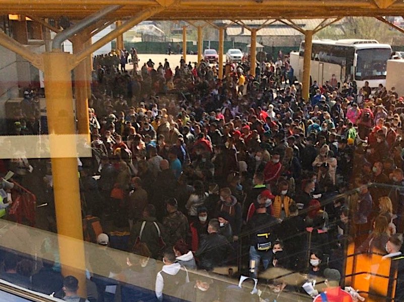This was the scene in a Romanian airport yesterday as workers headed to Germany. 

As we know, seasonal workers from Eastern Europe have already made their way to Britain. 

As I have said for many weeks — flying people in without a period of quarantine would be disastrous.