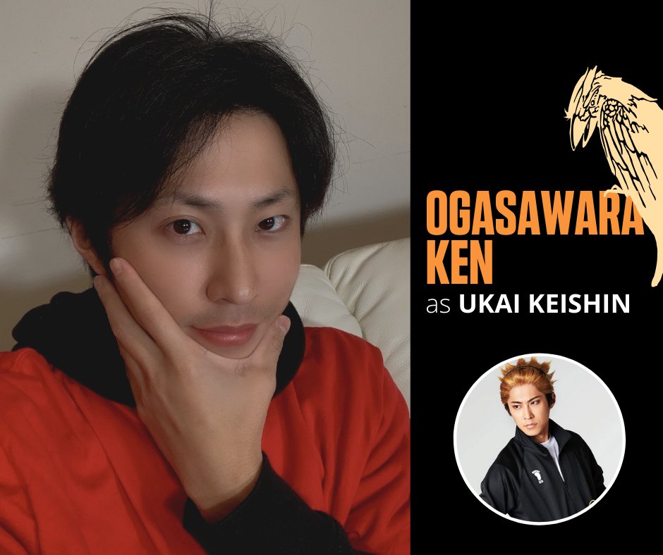 Fun fact: He appeared in many stage plays and musicals; some notables ones are TeniMyu (2012-2014), DEAR BOYS (2011) and Fushigi Yugi (2018). He is said to be a mood-maker onstage with a strong spirit, which is just perfect as Coach Ukai.Twitter:  https://twitter.com/ogasawaraken 