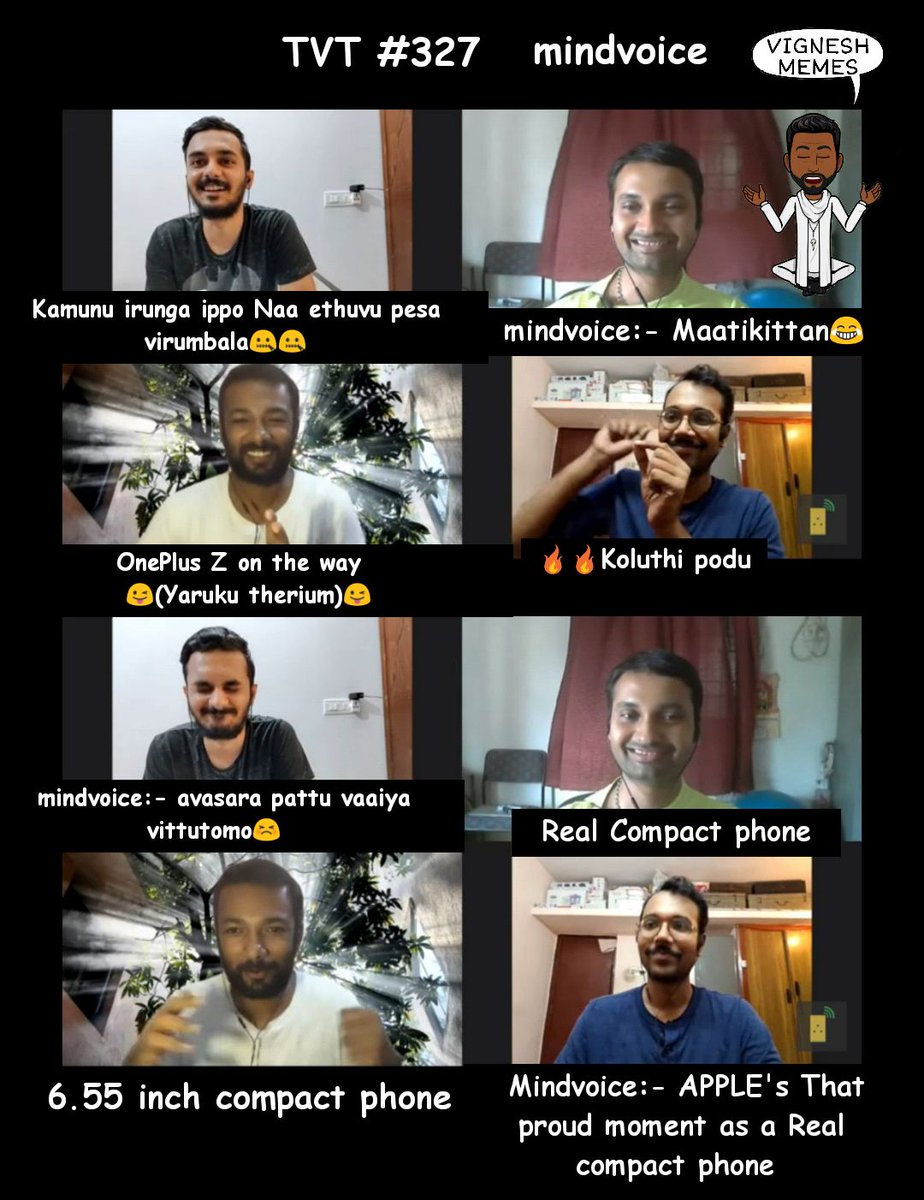 Vignesh10349215's tweet photo. #TVT #327 mindvoice memes 😁😁
#fonearena இவை அனைத்தும் கற்பனையே😅😅
Episode link:- https://t.co/OI9SxXVUqT
Special thanks to:- @Siva_Bharani https://t.co/Vx1DiLPQ4I