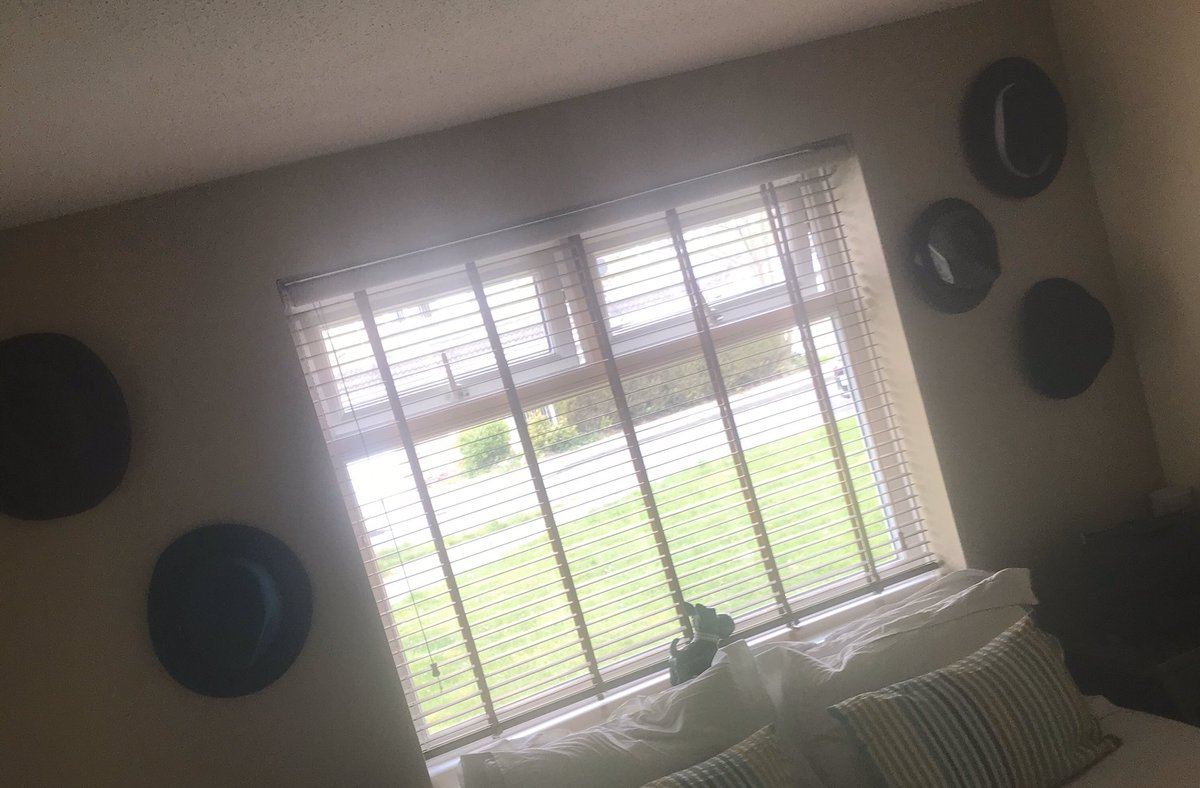 NilvedS's tweet photo. Heβs only gone & made a #Hat Wall π© #storagesolutions!!
#whatdidyoudoinlockdown
#sociallyisolating #hatobsessed #hatwall https://t.co/y0jZ1qw8rQ