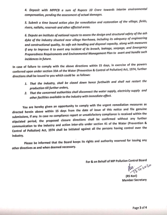 CREACleanAir's tweet image. &quot;In the grab of reclaiming of low lying area with fly ash , industry has started using the area as an ash bund/dyke/pond for the disposal of fly ash slurry above ground level, which is strictly in contradiction of the permission &amp;amp; consent conditions granted by the Board&quot;- #MPPCB