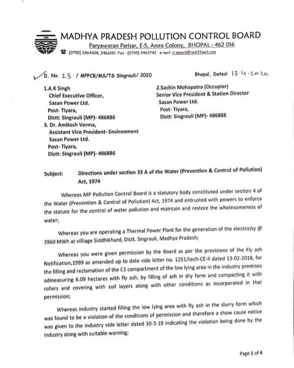 CREACleanAir's tweet image. &quot;In the grab of reclaiming of low lying area with fly ash , industry has started using the area as an ash bund/dyke/pond for the disposal of fly ash slurry above ground level, which is strictly in contradiction of the permission &amp;amp; consent conditions granted by the Board&quot;- #MPPCB