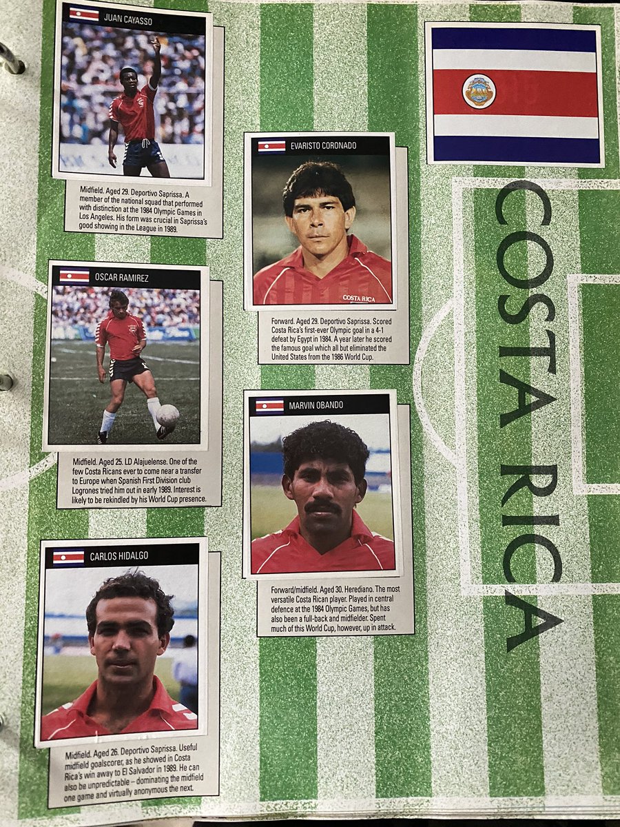 Costa Rica and rare to see a full set of stickers and not one smile