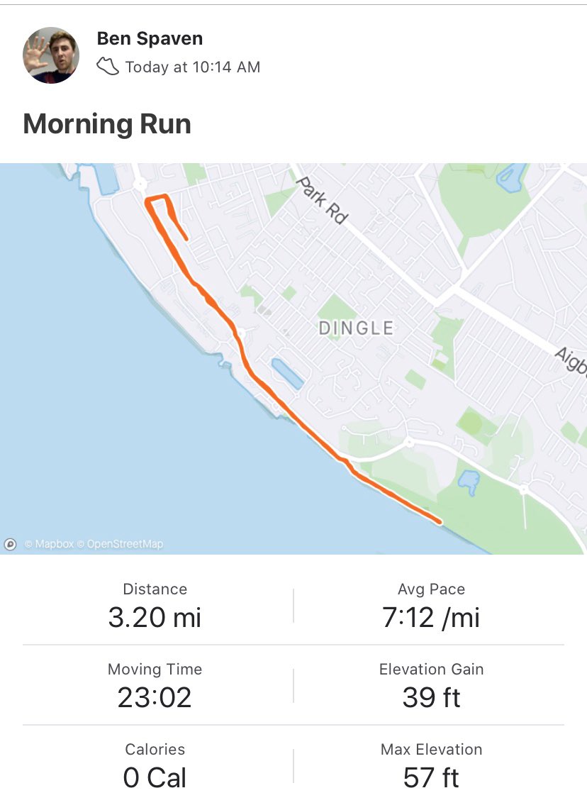 BenSpaven's tweet image. All for a great cause! Keep going @ElDino169 👏🏼👊🏼 #VirtualFunRun #RunForDan #BeAmazing