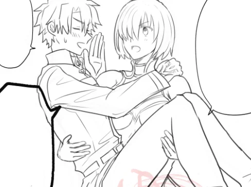 逆お姫様抱っこを描いてる 