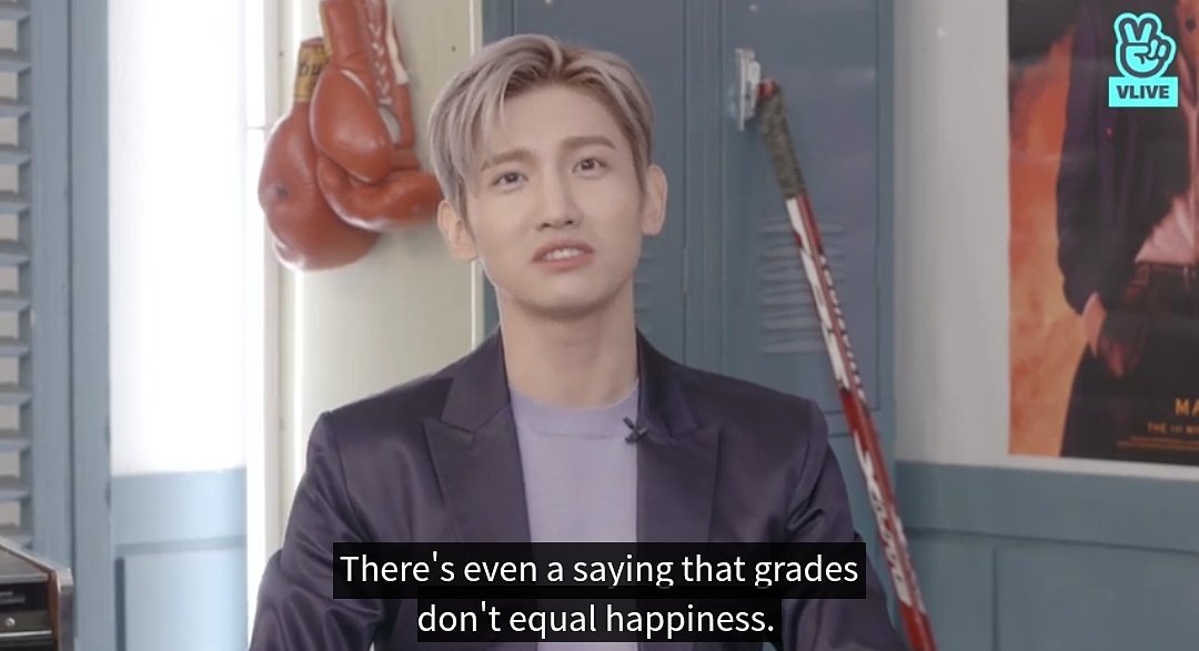 Since it's in the past, he chose to focus on her happiness instead of reprimanding her for making him her priority not her education. He was being considerate of her feelings while spitting out facts.  #TVXQ  #MAX_CHOCOLATE    #심창민의초콜릿_당도MAX  #당도MAX_최강창민초콜릿_D_1  #MAX  