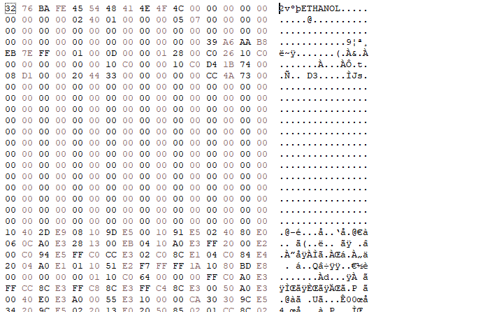 some files that look like firmwares and Region_1 and Region_2 are in a file that seems to be in "ETHANOL" format. It's some kind of encoded binary but I'm not sure how it works.