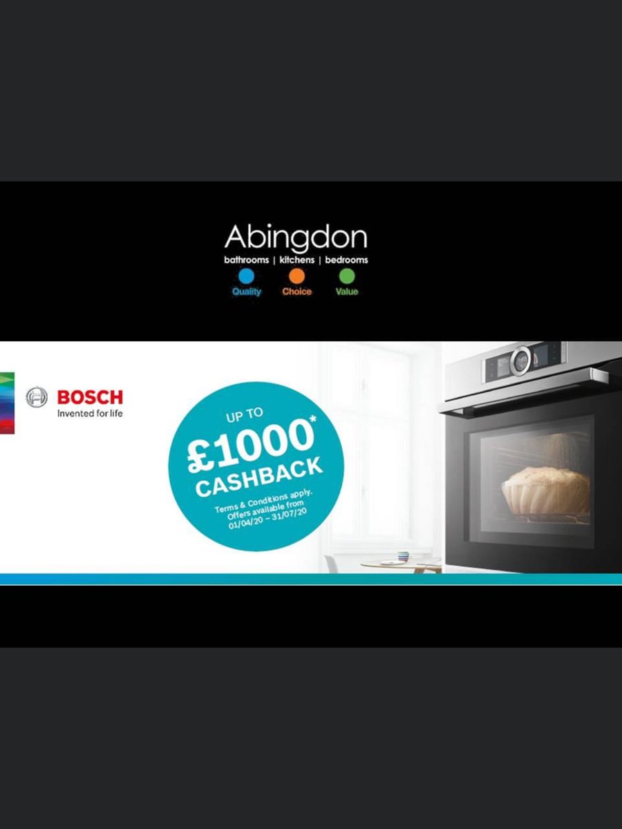 Bosch Spring Cashback!
 
With up to £1,000 cashback available this is a promotion worth shouting about!!

Please see the link to our website to find out more!!

abkb.co.uk/bosch-cashback…
