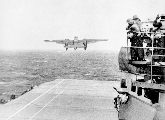 #OTD in 1942 the US retaliated for Japan’s bombing of Pearl Harbor with the Doolittle Raid on Japan bombing Tokyo, Yokohama, Kobe and Nagoya. #PearlHarbor #DoolittleRaid #WW2 #WWII  en.wikipedia.org/wiki/Doolittle…