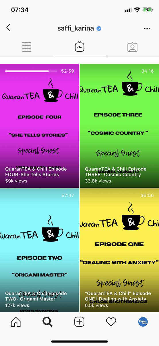 hellodesigneasy's tweet photo. QuaranTEA &amp; Chill - a new IGTV series by @saffi_karina (Instagram), if you have time (and let’s face it, we all do at the moment 🤪) go and check it out.
.
✔️ Logo by me @hellodesigneasy
.
#quaranteaandchill #quarantinelife  #teatime #graphicdesign #logodesigner #branding #igtv https://t.co/wfouA6k7Hd