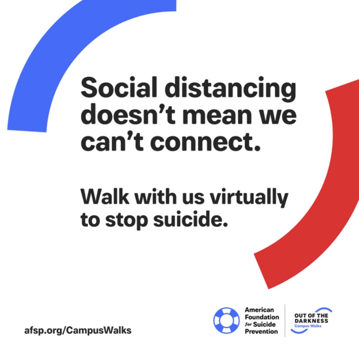 URioGrande's tweet photo. #WalkwithRio today! Join us for a Virtual Out Of The Darkness Walk to raise awareness for #SuicidePrevention . Info 👉 https://t.co/geczoI7W2D #AloneTogether https://t.co/8Gy5s4Cfou