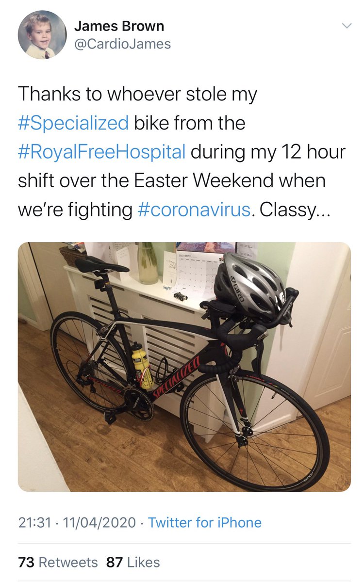 jk_rowling's tweet photo. Karma rides stolen hospital bikes. https://t.co/tb7AP9WL6r