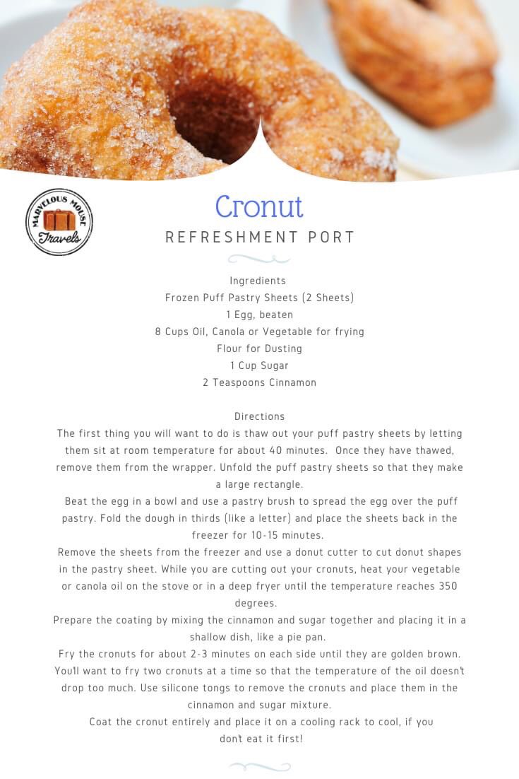 Stacey_MMT's tweet photo. 👩‍🍳🍽👨‍🍳 Disney Vacation - Recipe of the Day

Make Cronuts at home!! The Cronut.... a delicious croissant based donut, covered with cinammon and sugar. 😋 Such a perfect breakfast or snack item that is found at Epcot's Rereshment Port. https://t.co/KlQ3PsFYxn