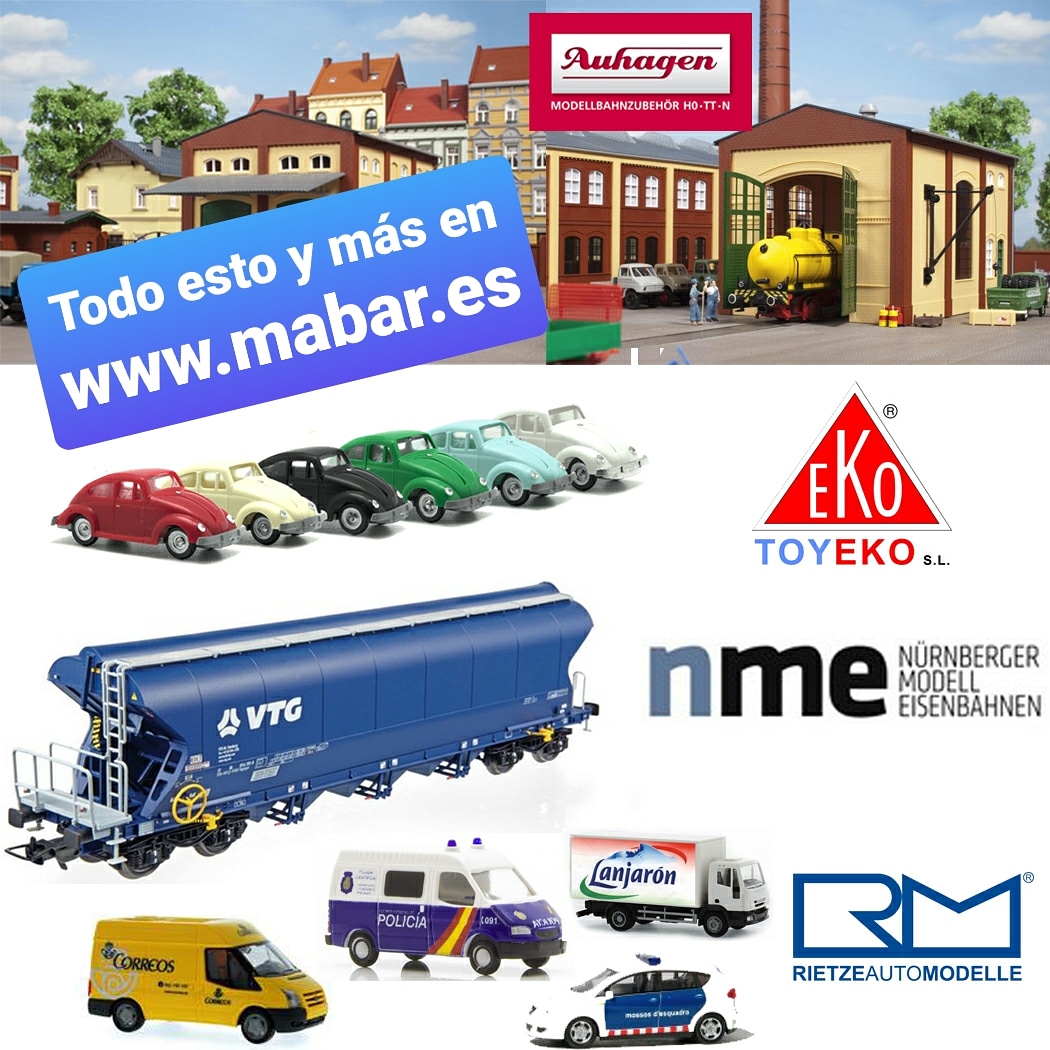 Hola a tos@s!! Hemos ampliado nuestra web con artículos que quizá necesiteis para vuestra maqueta ferroviaria, los encontrareis en mabar.es 
#YoMeQuedoEnCasa #TodoVaASalirBien