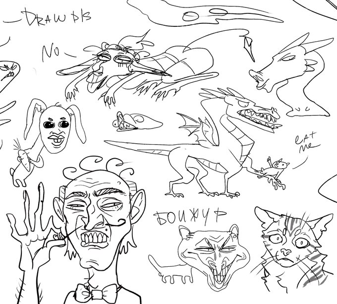 Sometimes you just feel overwhelmed with drawing and you can't create nothing but and ugly idiocy. 
Who's your favorite here?! 