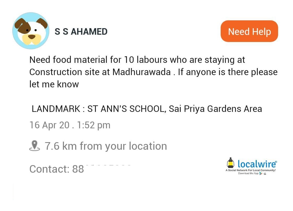 Localwireapp's tweet photo. Hi, we have introduced a new feature called "Help Around", where people in need can "Ask for help" &amp; connect with nearby users
The idea is 2 bring local communities closer &amp; help each other, it's been a week &amp; we've been able to connect many requests so far. thx
#startups #COVID https://t.co/SN8BGrXpNR