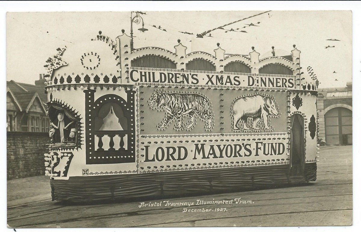 Trams often plied the main streets of cities, so were perfect for displaying campaign messages or being part of celebratory cavalcades. These in Bristol and Middlesbrough highlighted charitable fundraising campaigns... (3/)