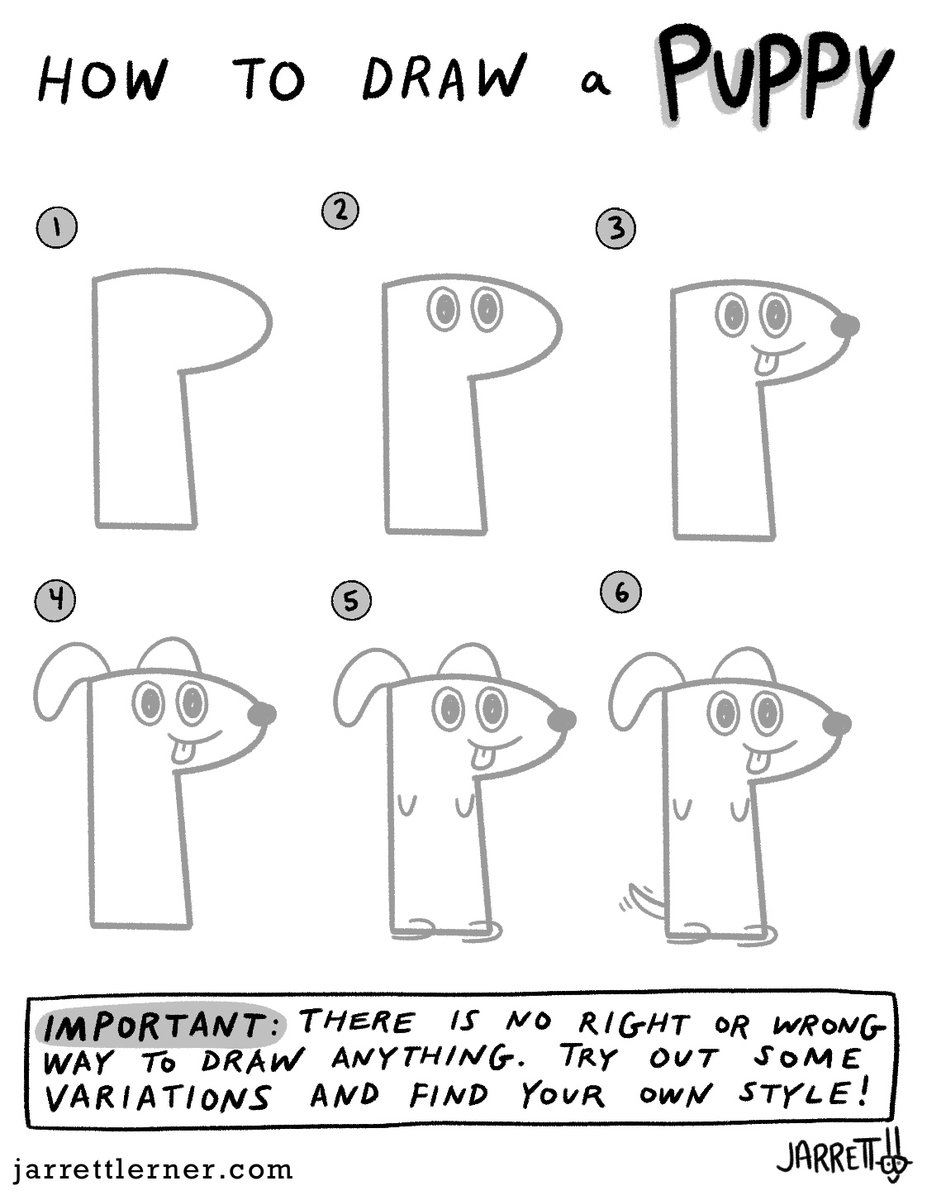 Jarrett_Lerner's tweet photo. Another batch of free activities is now up at my site:

https://t.co/elSYH2RkBR

Today: a few more "How to Draw..." sheets.

Note how these creatures can all be created from a similar, P- or R-shaped base. Drawing is about breaking down complex things into simpler lines/shapes. https://t.co/iBBeTm8eE8